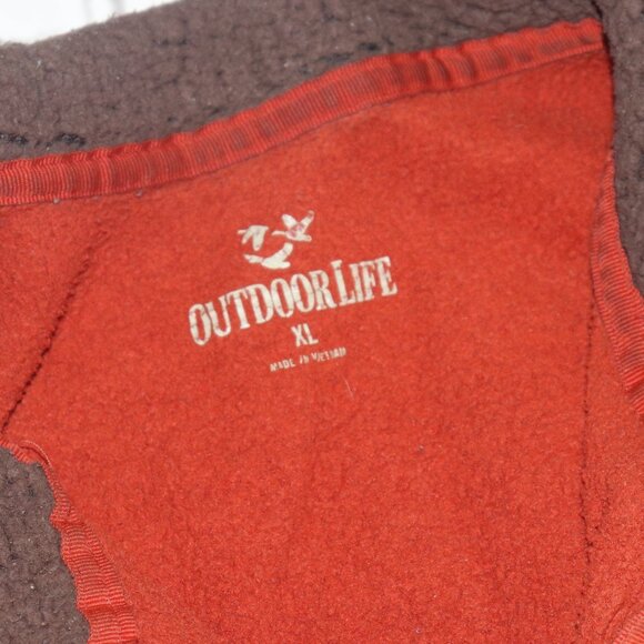 Men's Orange fleece vest by Outdoor life size XL - Picture 3 of 4